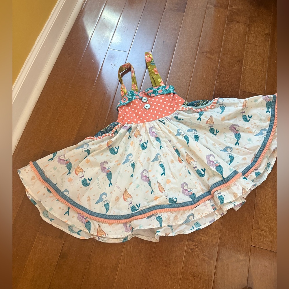 Wildflowers Mermaid Print Dress - Multicolor